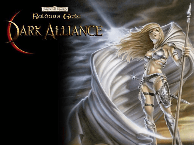 Baldur's Gate Dark Alliance title screen for Xbox